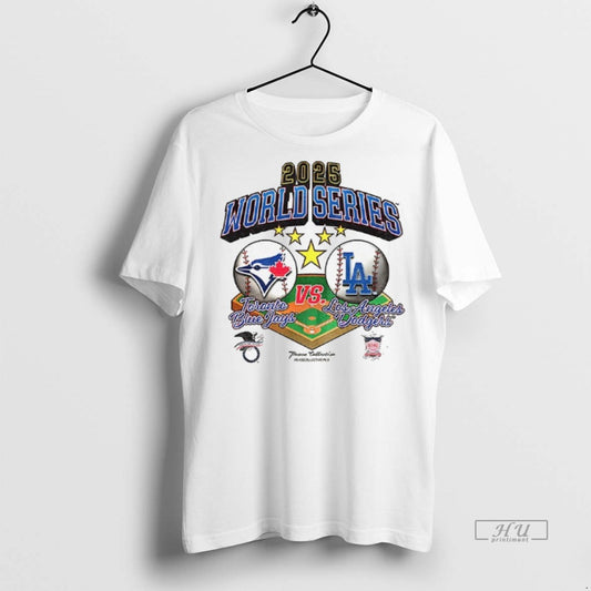 Officials Toronto Blue Jays Vs Los Angeles Dodgers World Series 2025 Mlb Logo Graphic Tee