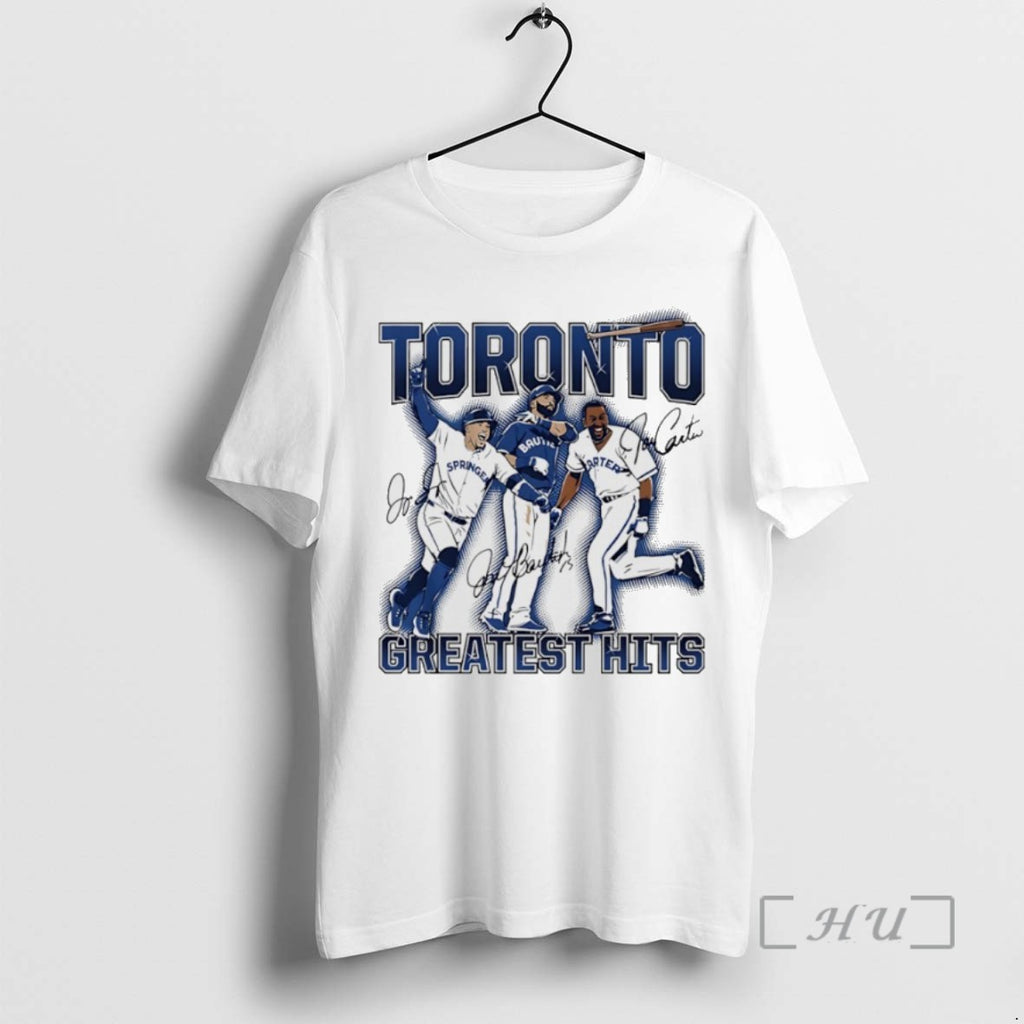 Officials Toronto Greatest Hits Joe Carter Jose Bautista And George Springer Player Autographed