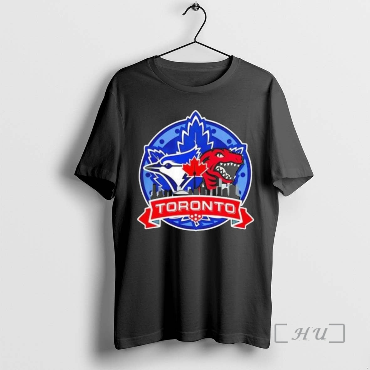 Officials Toronto Raptors X Toronto Blue Jays Hybrid Logo T Shirt Sweater