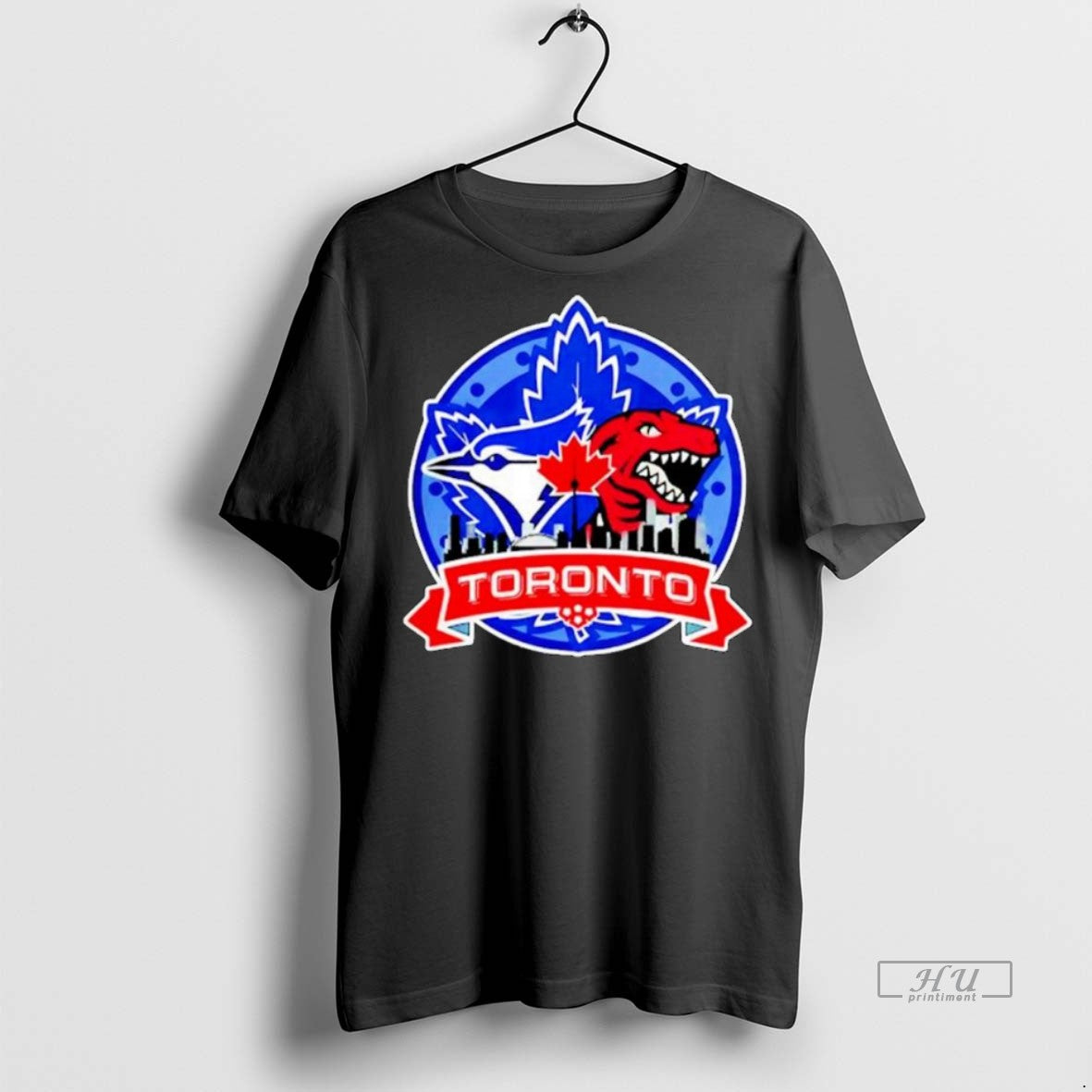 Officials Toronto Raptors X Toronto Blue Jays Hybrid Logo Ornaments Premium Tee Shirt Sweater