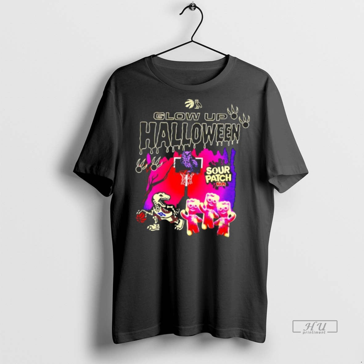 Officials Toronto Raptors Glow Up Halloween Sour Patch Kids Tee Shirt Sweater