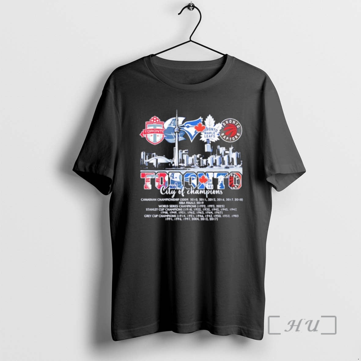 Officials Toronto City Skyline Sport Team Logos City Of Champions 2025 Premium T Shirt Sweater