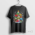 Officials Tractor Santa Christmas Tree Joyful Farmer Black