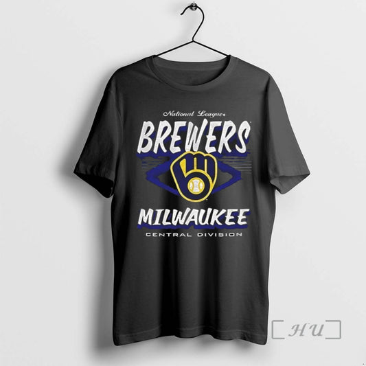 Officials Trending Premium National League Milwaukee Brewers Central Division Logo Retro Tee Shirt Sweater