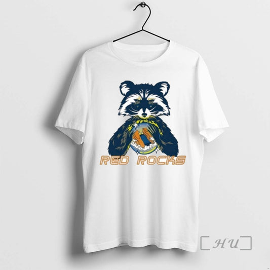 Officials Trending Red Rocks Crystal Ball Raccoon Tee Shirt Sweater