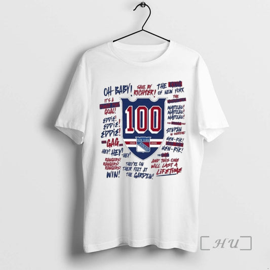 Officials Trending We Bleed Blue Centennial 100th 1926 2026 New York Rangers Tee Shirt Sweater