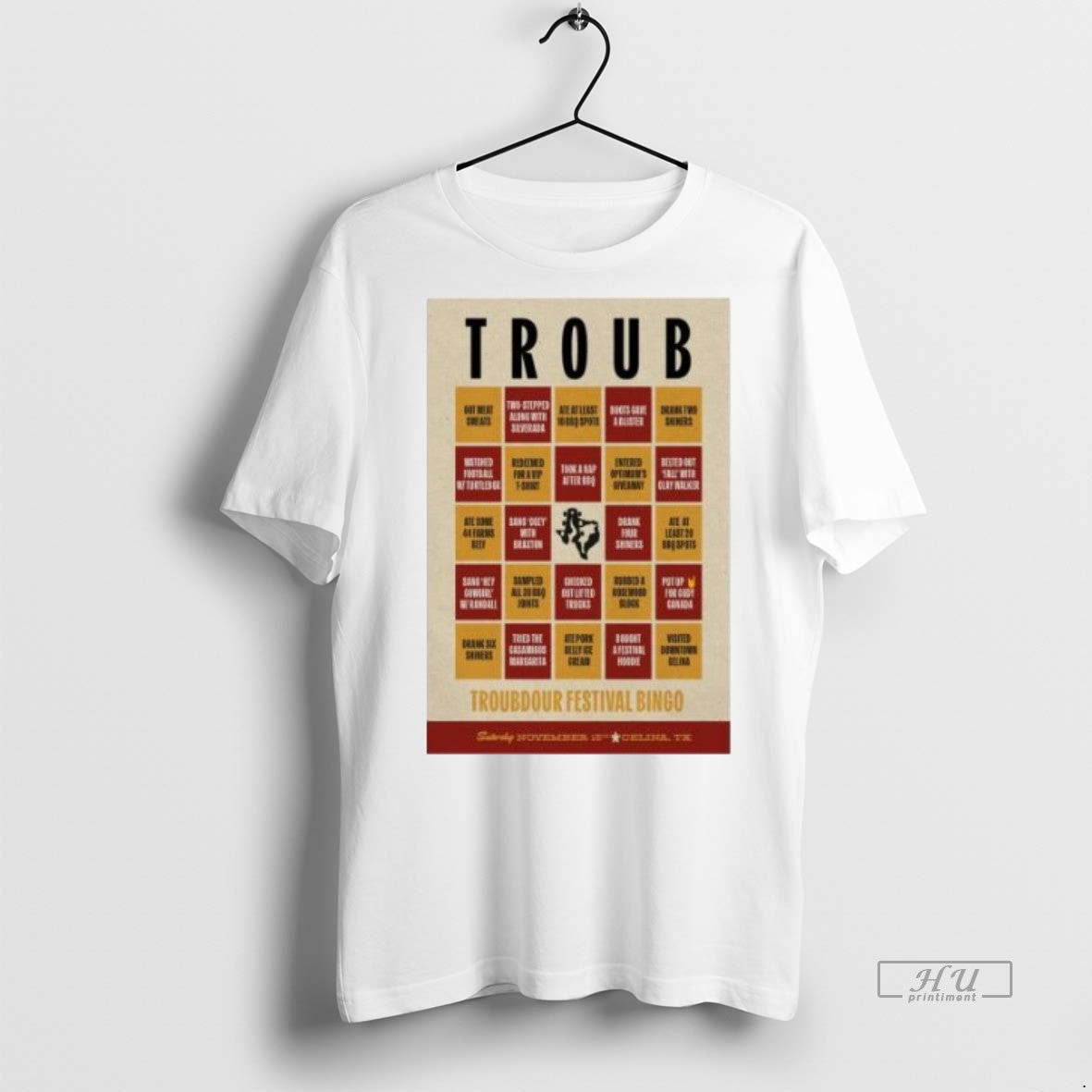 Officials Troubadour Festival Old Celina Park Celina Tx Nov 15 2025 Circle White Premium Tee