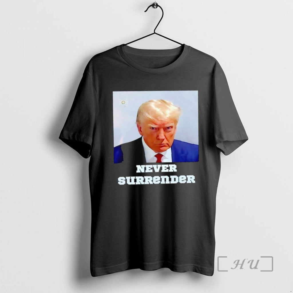 Officials Trump Mugshot Never Surrender Graphic T Shirt Sweater