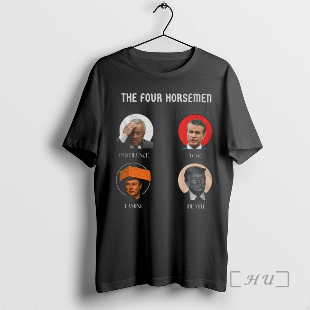 Officials Trump Vs Elon Musk The Four Horsemen Pestilence War Famine Death Premium T Shirts