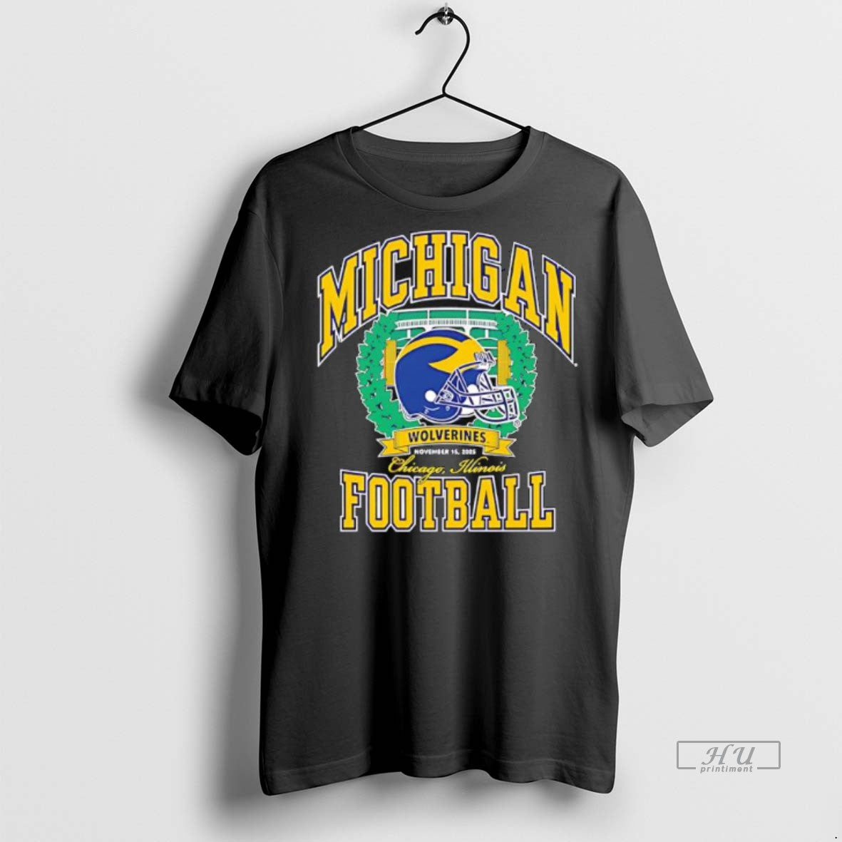 Officials Valiant University Of Michigan Football Chicago Game Premium Tee Shirt Sweater