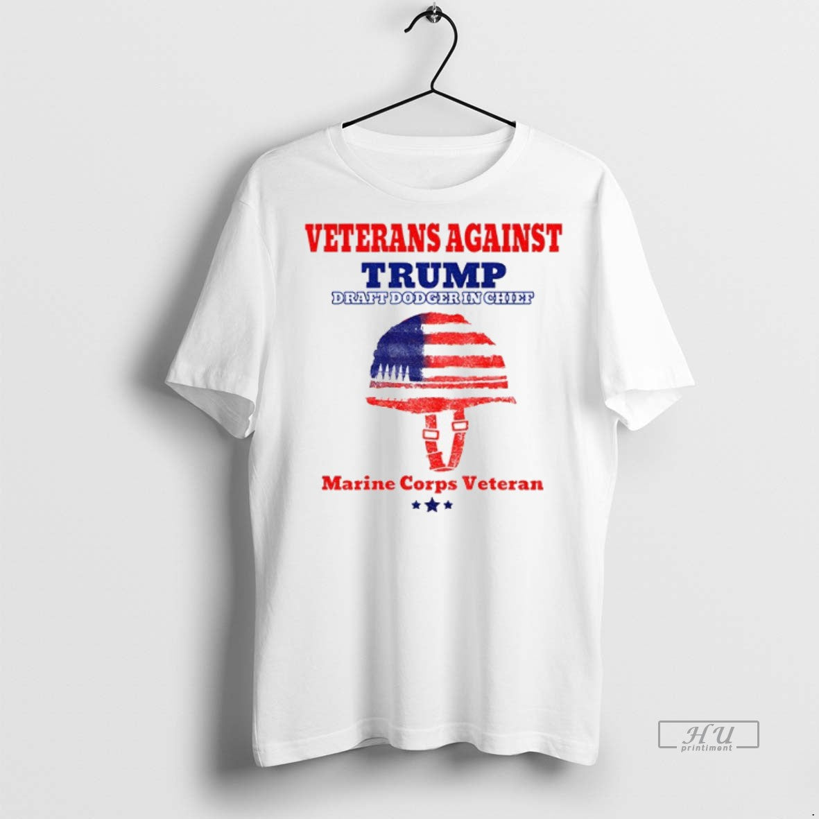 Officials Veterans Against Trump Marine Corps Vet Draft Dodger In Chief Premium Tee Shirt Sweater