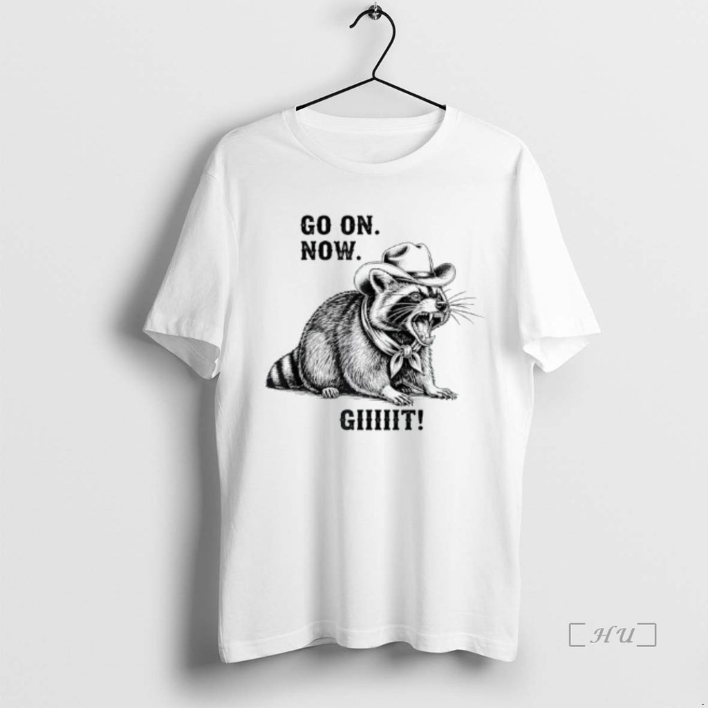 Officials Vintage Cowboy Raccoon Go On Now Git Premium T Shirt Sweater