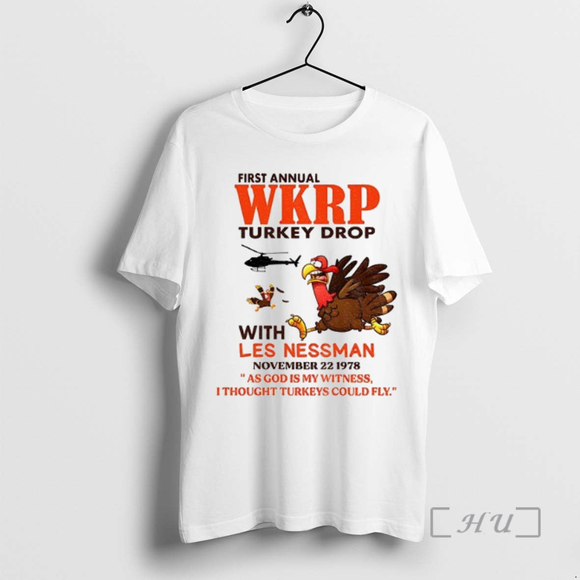 Officials Vintage Wkrp Turkey Drop First Annual With Less Nessman Premium T Shirt Sweater