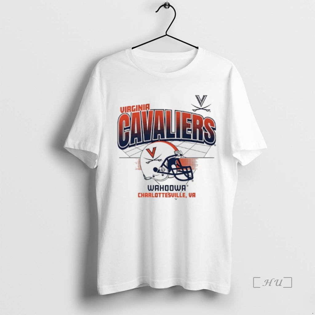 Officials Virginia Cavaliers Football Wahoowa Helmet Grid Premium T Shirt Sweater