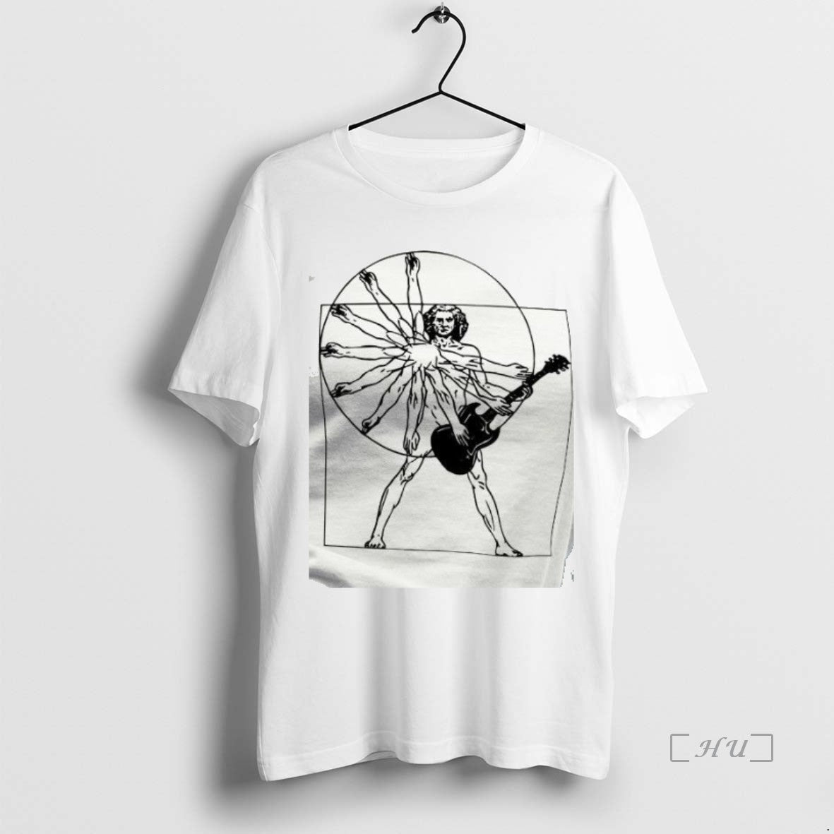 Officials Vitruvian Rockstar Hand In A Circle Vintage Parody