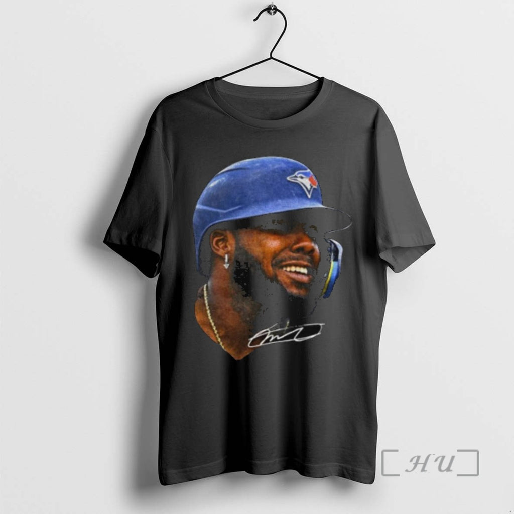 Officials Vladdy Guerrero Jr Blue Jays Big Head Signature Tee Shirt Sweater