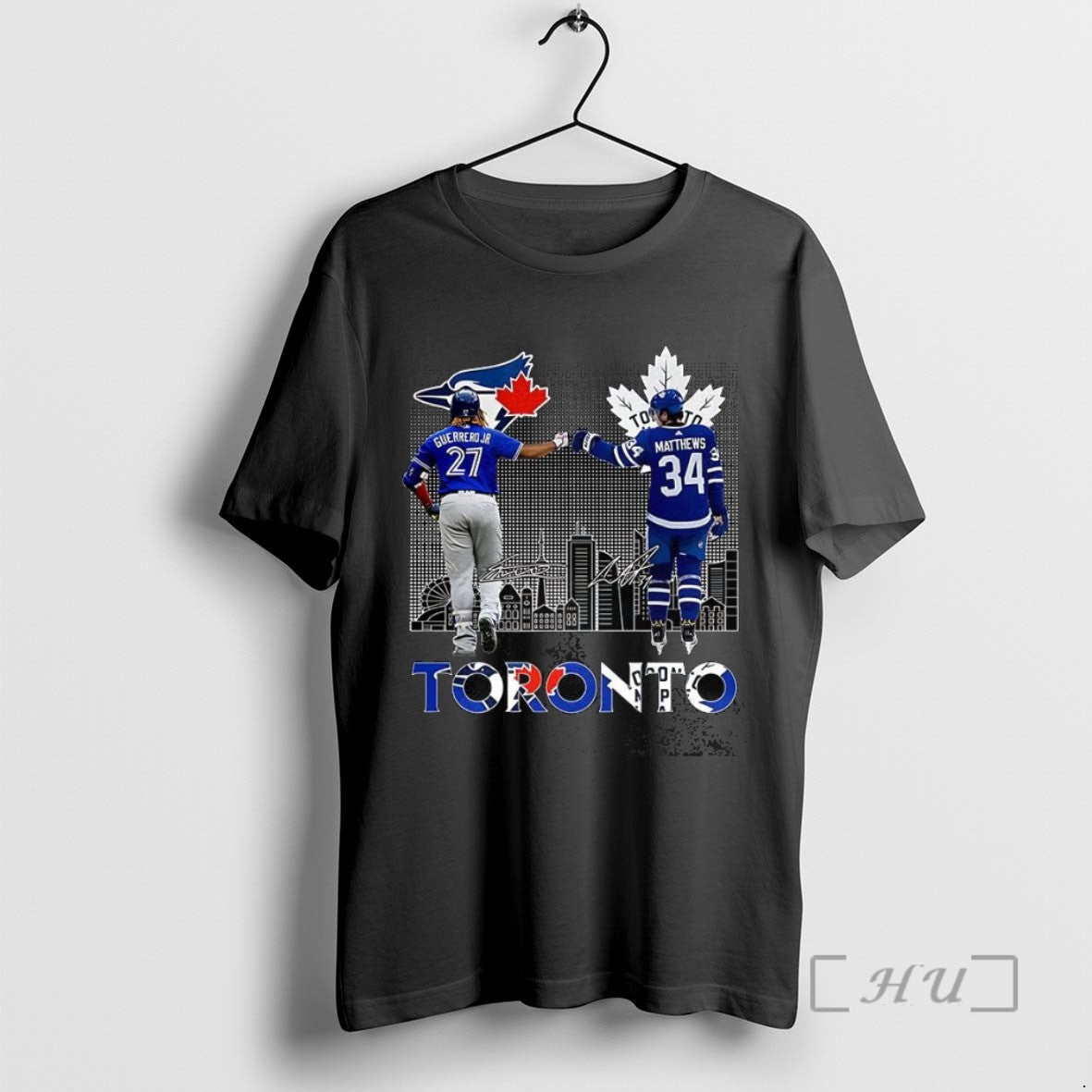 Officials Vladimir Guerrero Jr Toronto Blue Jays Touch Hand Auston Matthews Toronto Maple Leafs