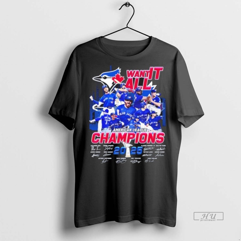 Officials Want It All American League Champions Team Player Signature Tee Shirt Sweater
