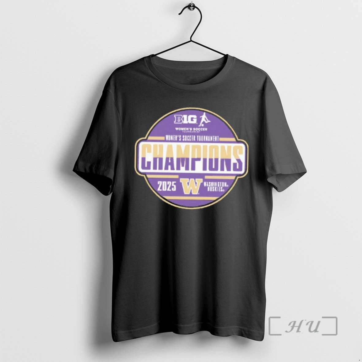 Officials Washington Huskies 2025 Big Ten Womens Soccer Tournament Champions Locker Room Premium T Shirts