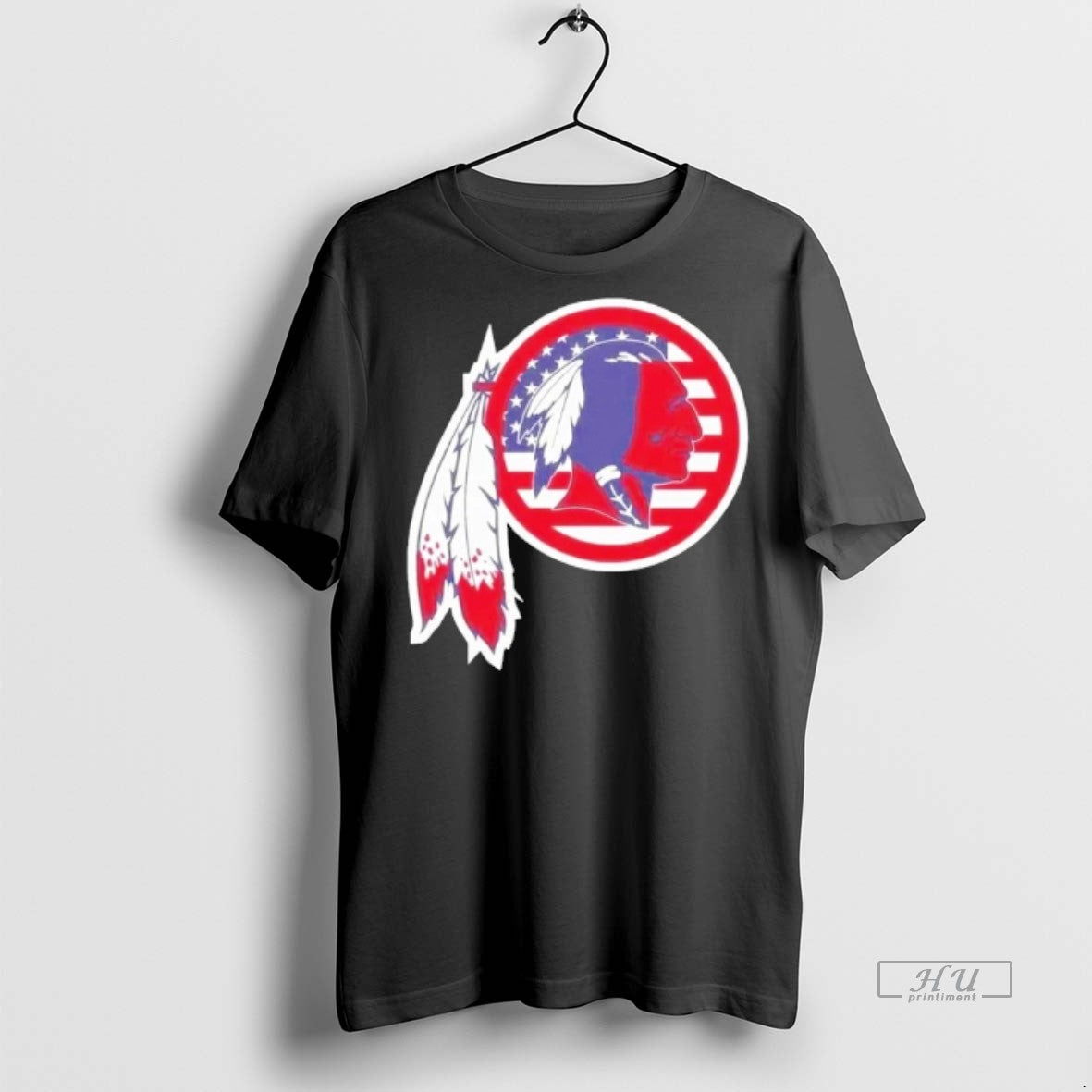 Officials Washington Redskins American Flag Logo Tee Shirt Sweater