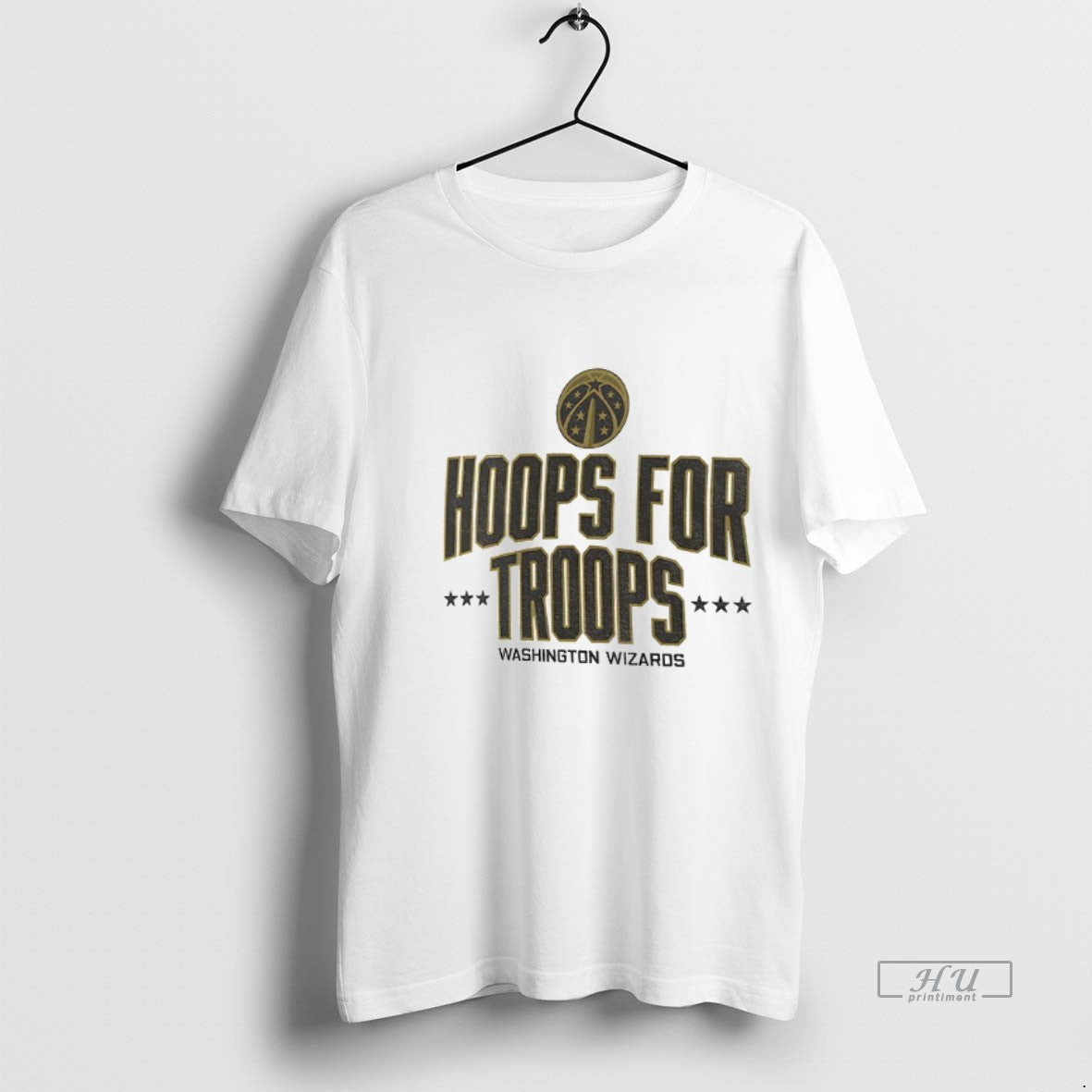 Officials Washington Wizards Basketball Nba Hoops For Troops Logo Premium Tee Shirt Sweater