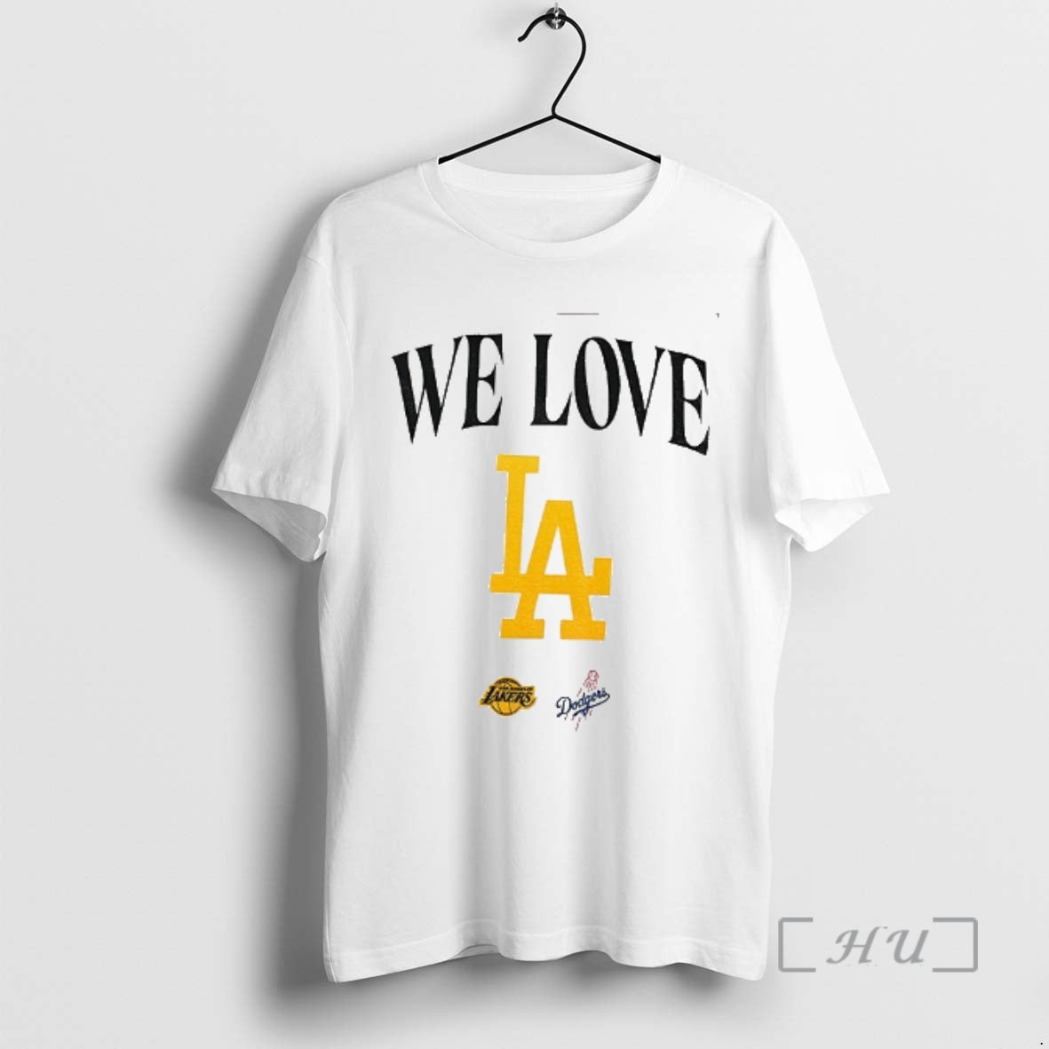 Officials We Love La Los Angeles Lakers Los Angeles Dodgers 2025 Logo Premium T Shirts