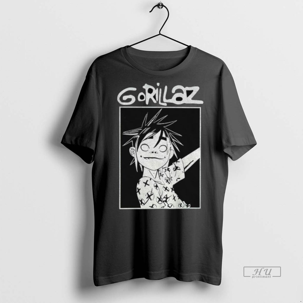 Officials Weyewcz5 Gorillaz Music Black And White Graphic Premium Tee Shirt Sweater