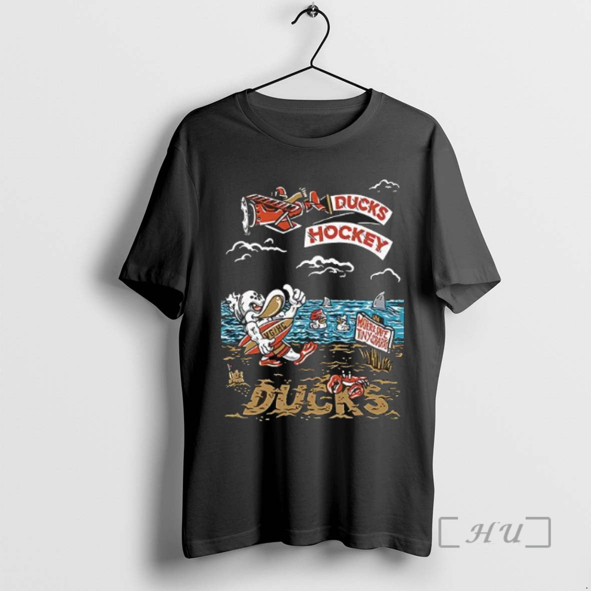 Officials Wild Wing Safe Waters Ducks Hockey Tee Shirt Sweater