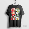 Officials Wisconsin Green Bay Packers Vs Wisconsin Badgers The Peanuts Fist Bump Tee Shirt Sweater