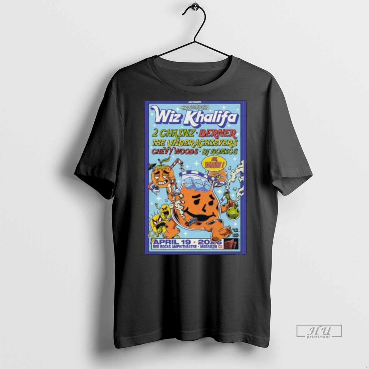 Officials Wiz Khalifa April 19 2026 Red Rocks Park And Amphitheatre Morrison Co Premium Tee