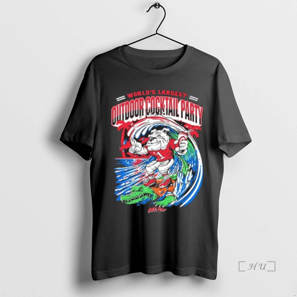 Officials Worlds Largest Outdoor Cocktail Party Ga Beat Florida Premium T Shirt Sweater
