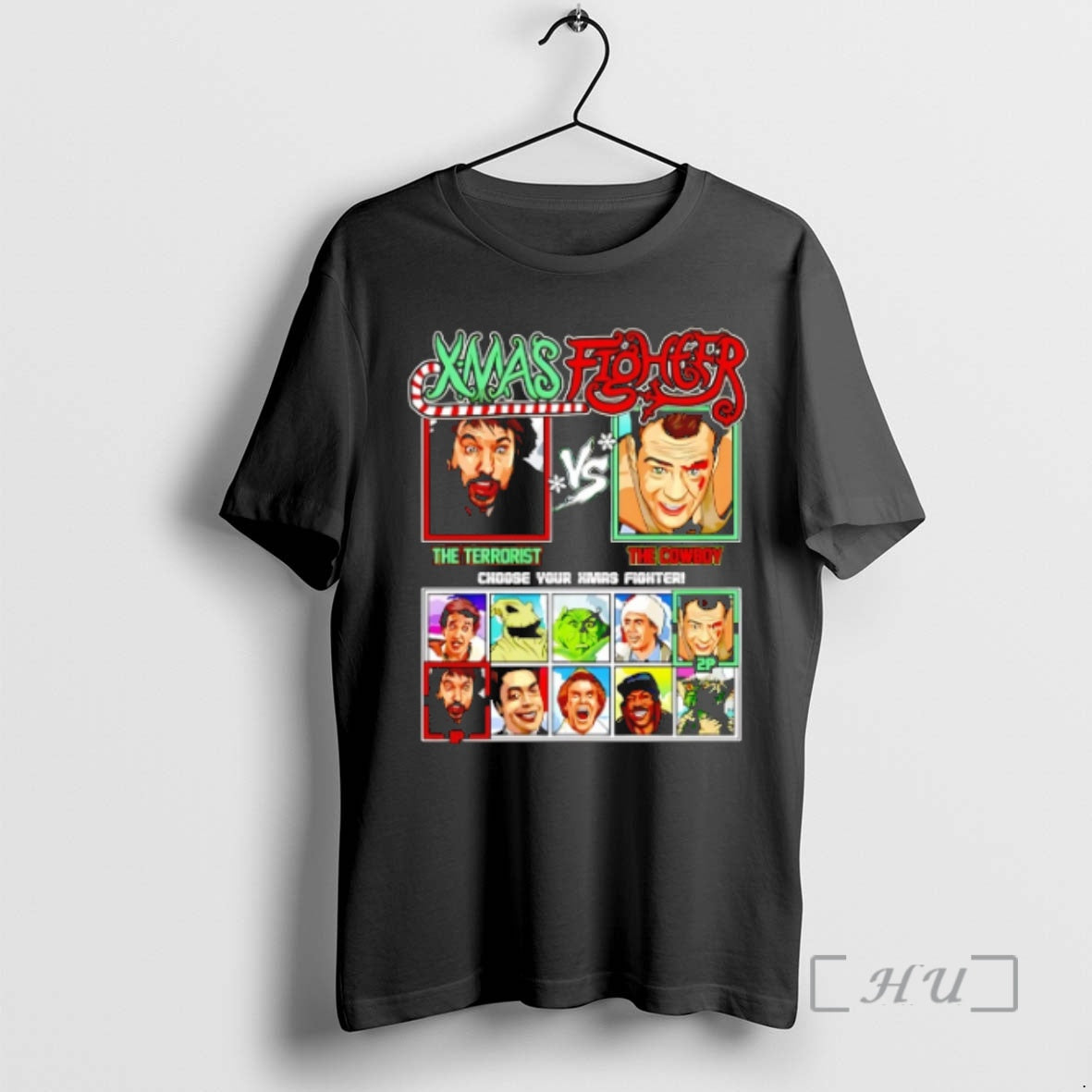 Officials Xmas Fighter Die Hard The Terrorist Vs The Cowboy Choose Your Premium T Shirts