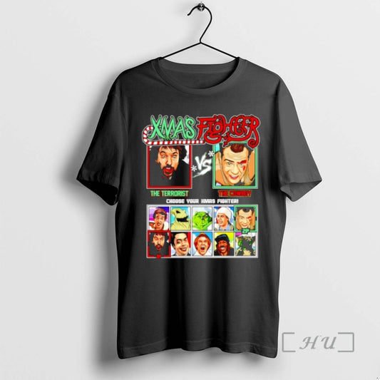 Officials Xmas Fighter Die Hard The Terrorist Vs The Cowboy Choose Your Premium T Shirts