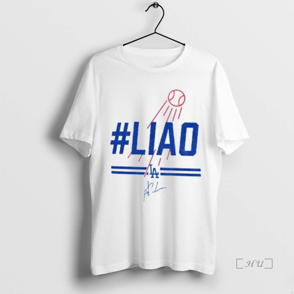 Officials Yoshinobu Yamamoto Liao Signature Dodgers Baseball Premium T Shirt Sweater