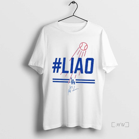 Officials Yoshinobu Yamamoto Liao Signature Dodgers Baseball Premium T Shirt Sweater