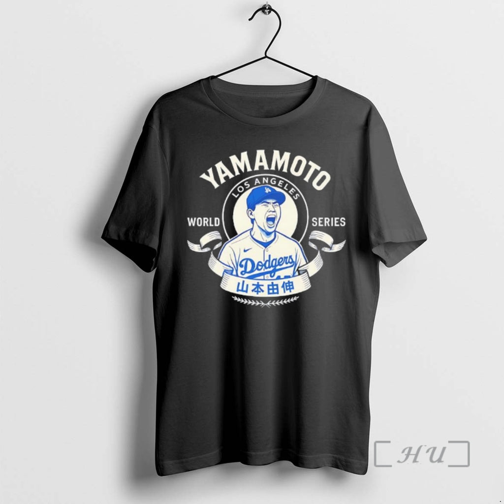 Officials Yoshinobu Yamamoto Los Angeles Dodgers 2025 World Series Champions Premium T Shirt Sweater