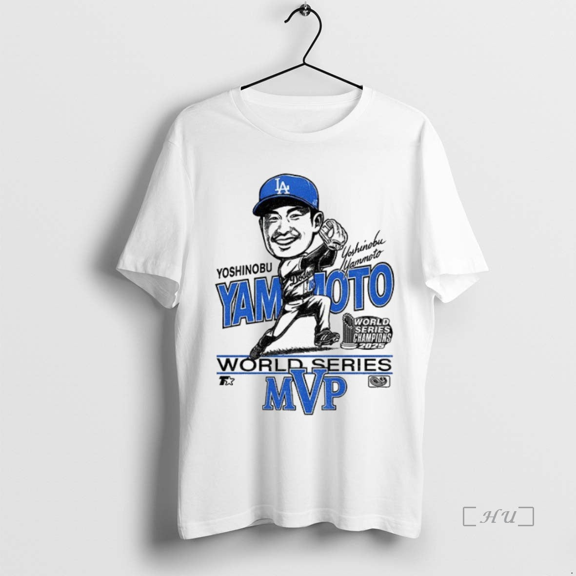 Officials Yoshinobu Yamamoto Mvp Caricature Los Angeles Dodgers Baseball World Series Mlb 2025 Premium