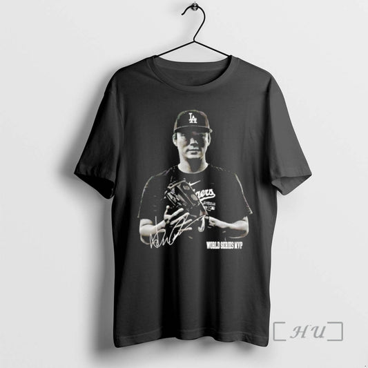 Officials Yoshinobu Yamamoto World Series Mvp Signature Premium T Shirt Sweater