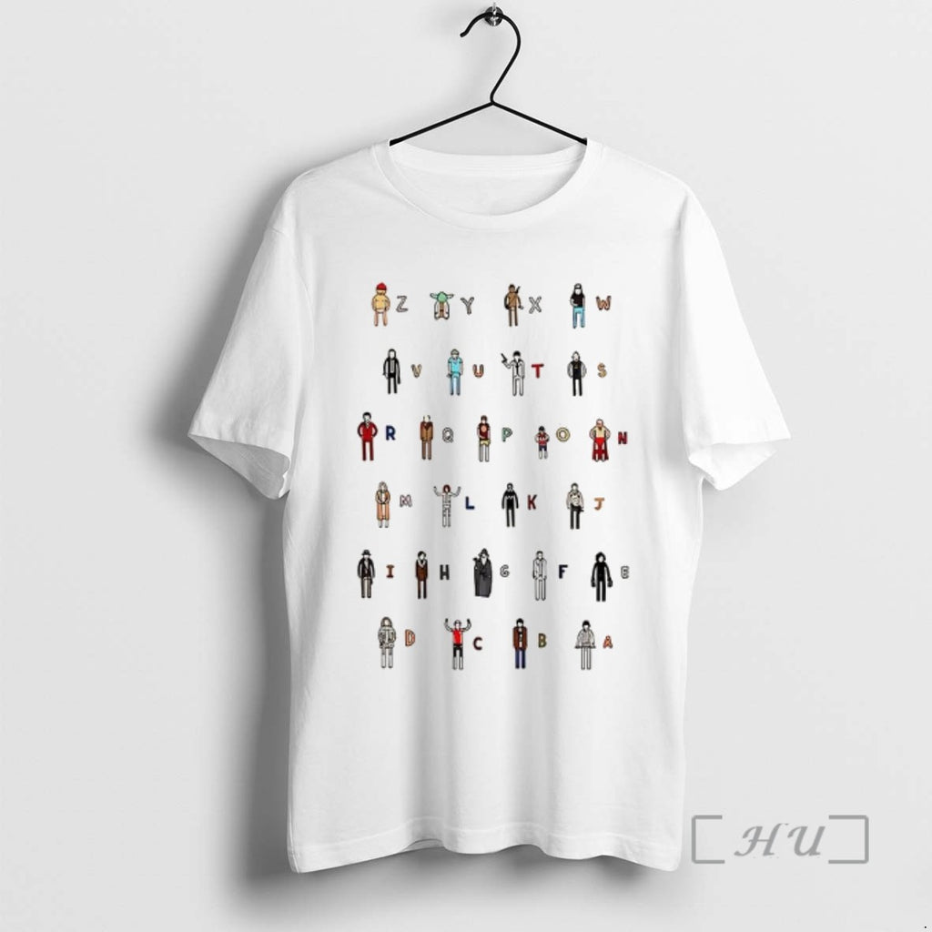 Officials Z A Movie Characters Alphabet Tee Shirt Sweater