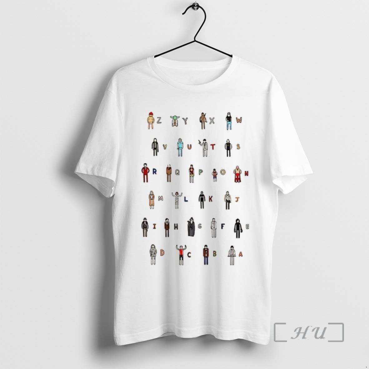 Officials Z A Movie Characters Alphabet Tee Shirt Sweater
