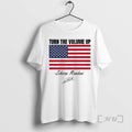 Officials Zohran Mamdani Turn The Volume Up Nyc American Flag Signature Premium T Shirts Sweater