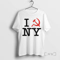 Officials Lhuciioq I Love New York Emblem Of The Communist Party Political Premium T Shirts