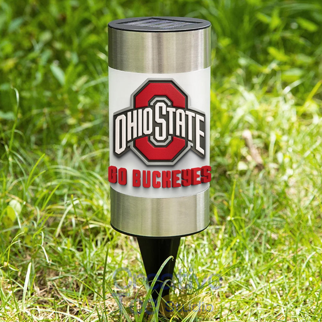 Ohio State Buckeyes Waterproof Solar Garden Light