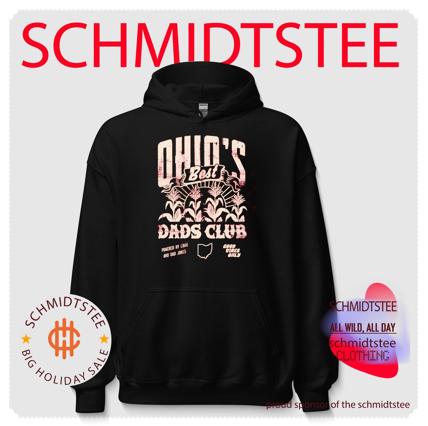 Ohio’s Best Dads Club powered by bourdon and dad jokes shirt