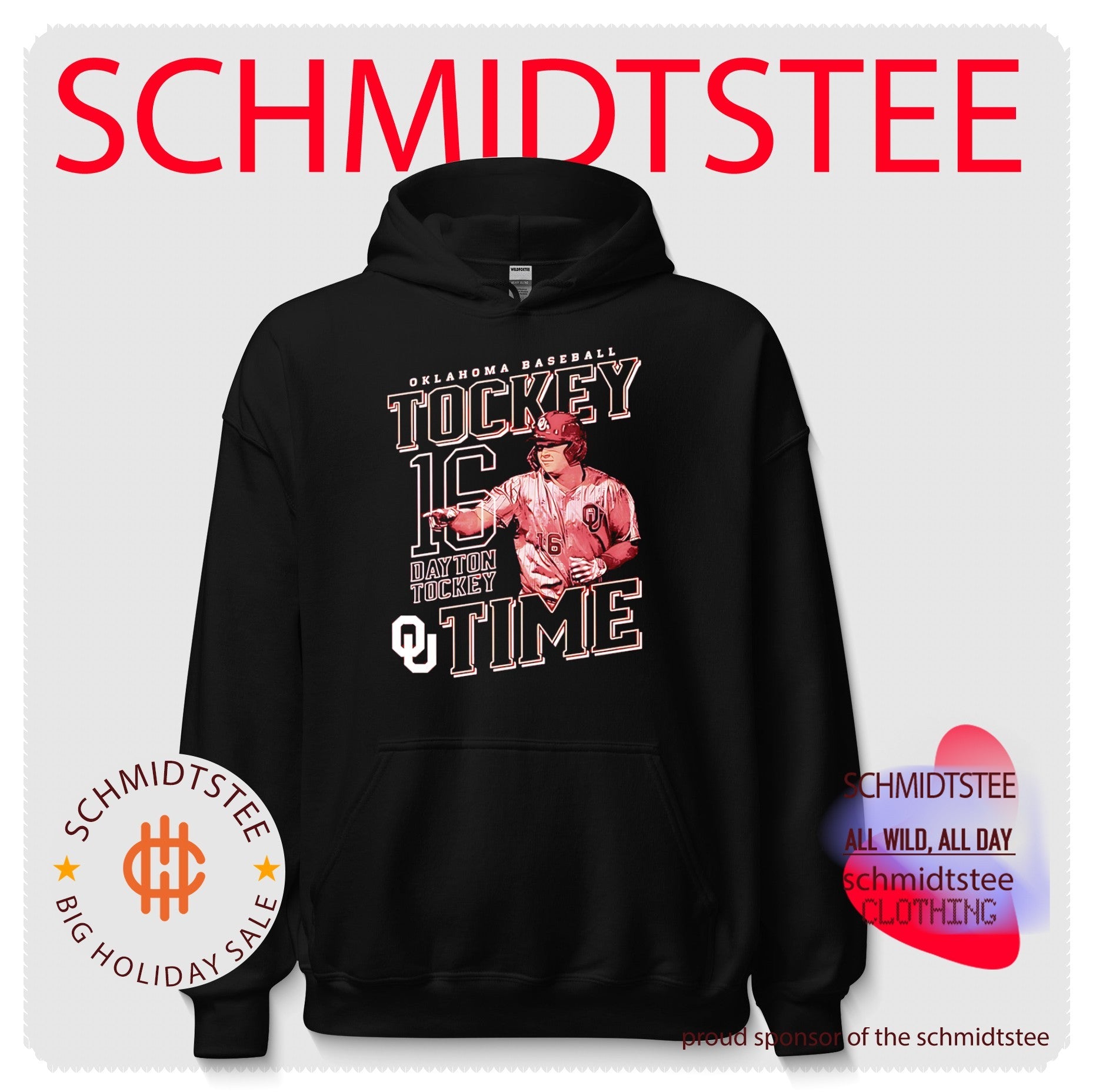 Oklahoma Baseball Tockey time number 16 Dayton Tockey shirt