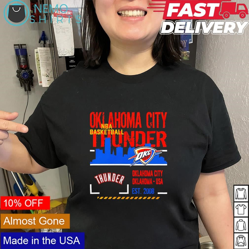Oklahoma City Thunder NBA USA est 2008 vintage logo shirt