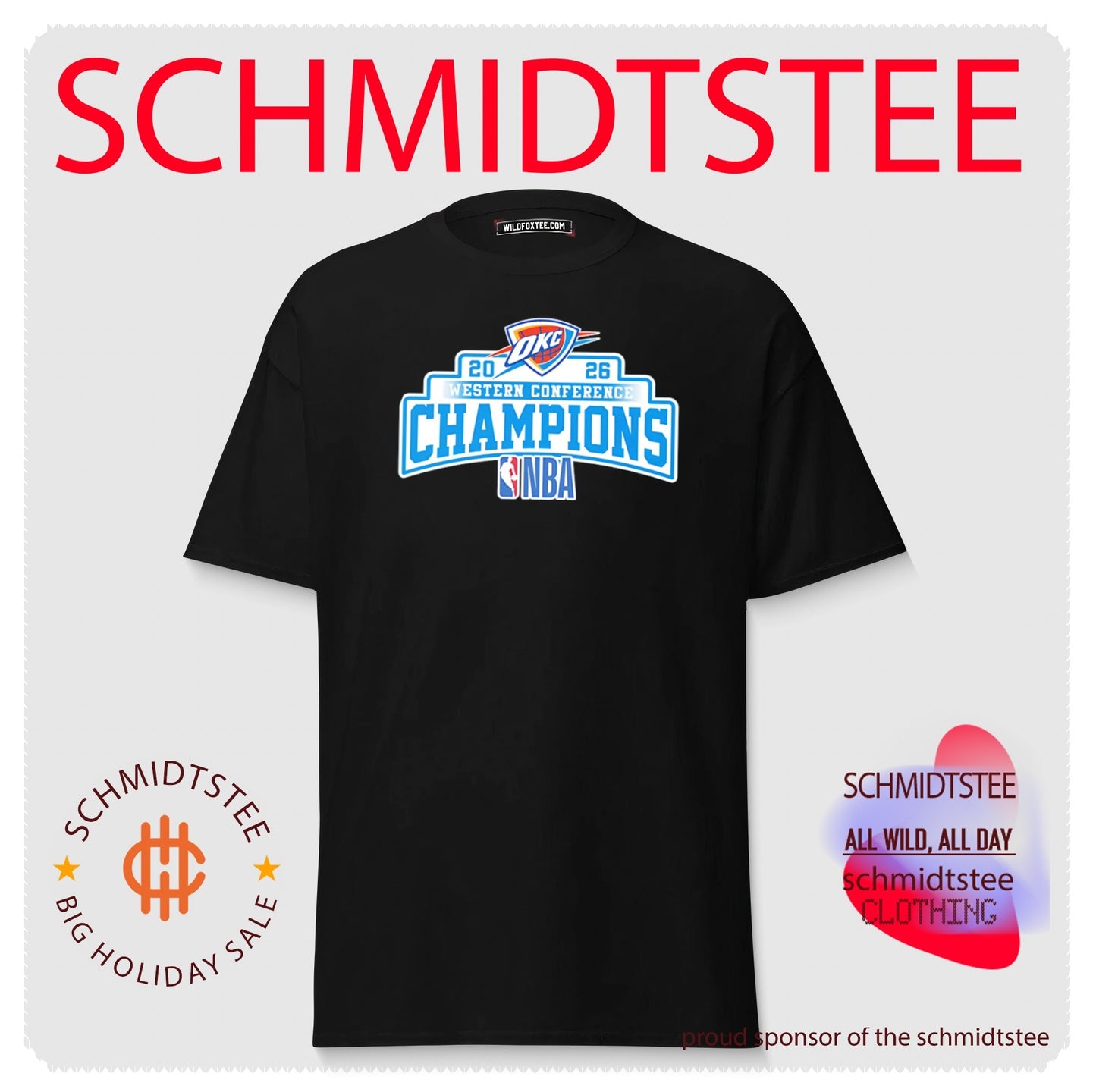 Oklahoma City Thunder NBA Western Conference Champions 2026 logo shirt