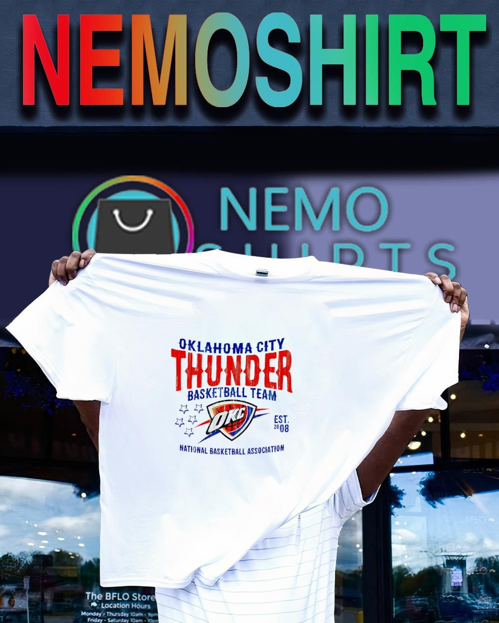 Oklahoma City Thunder NBA est 2008 basketball team logo shirt