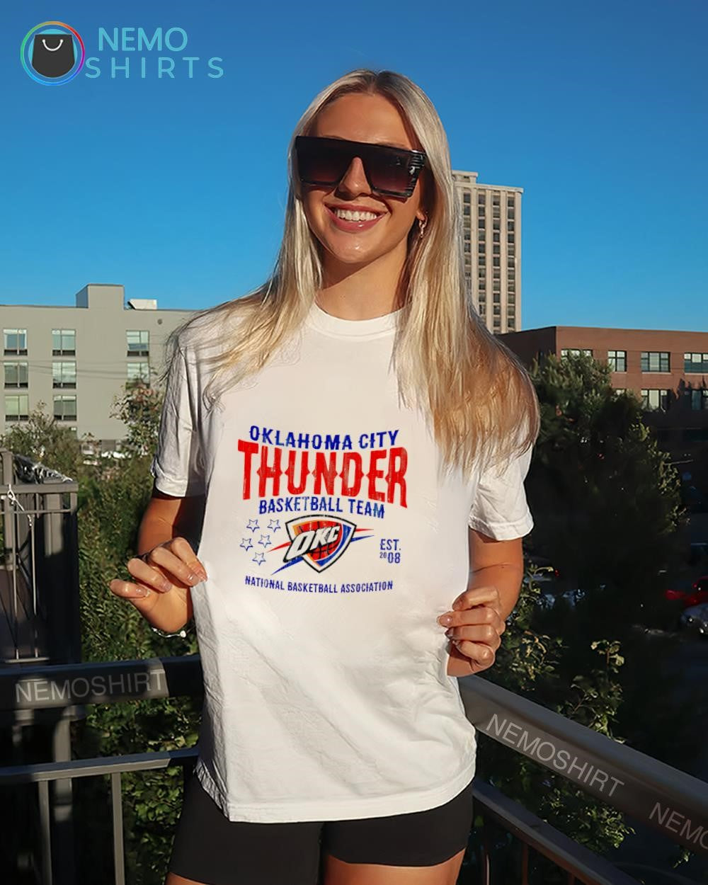 Oklahoma City Thunder NBA est 2008 basketball team logo shirt