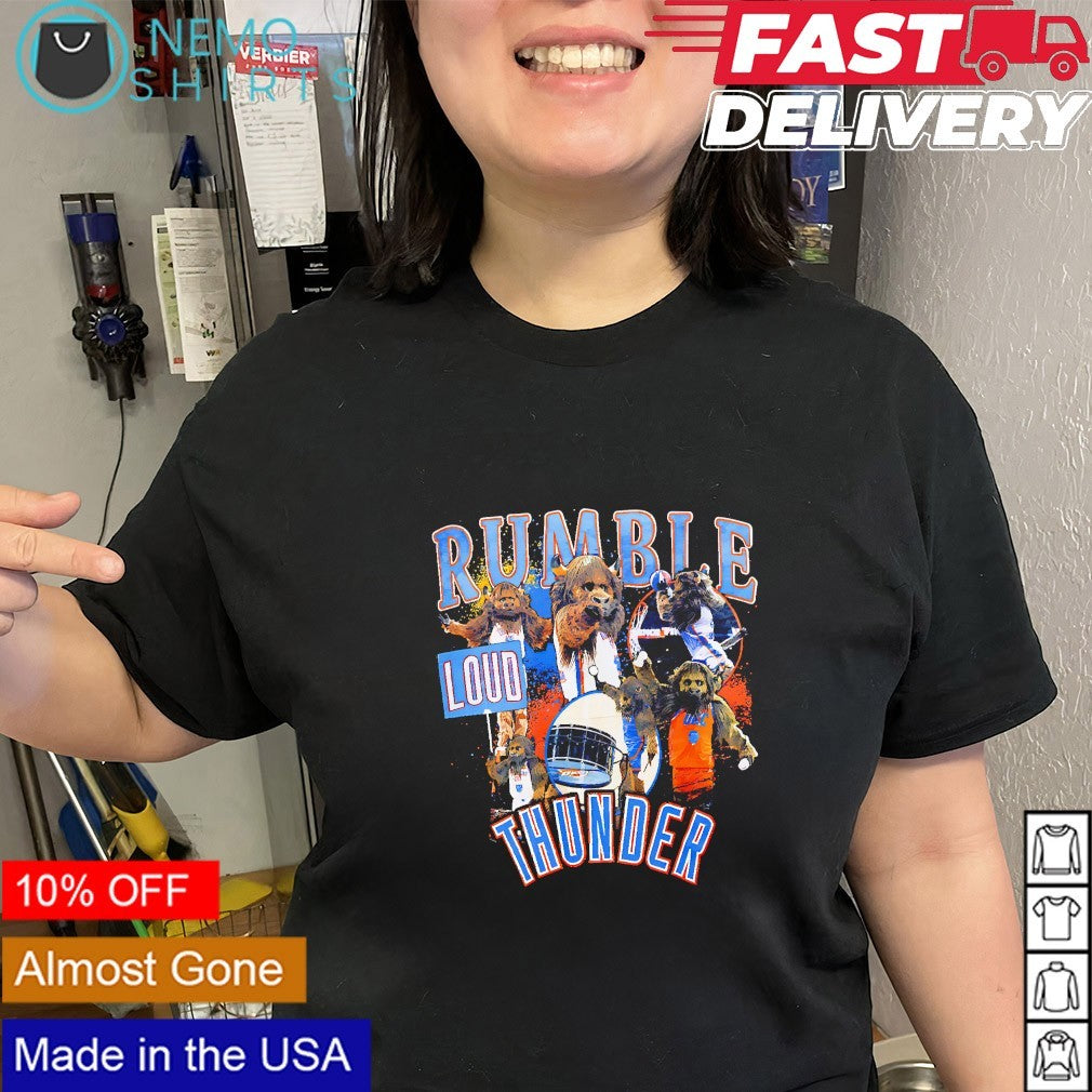 Oklahoma City Thunder Rumble loud mascot crossroads shirt
